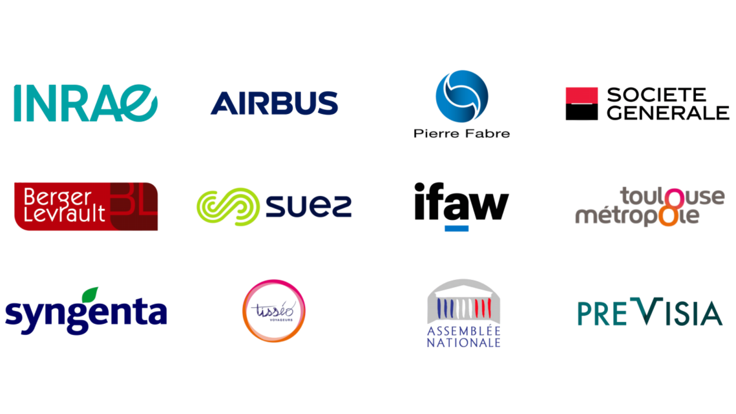 Client brands that trusted TSE Junior Etudes: INRAE, Airbus, Pierre Fabre, Société Générale, Berger-Levrault, Suez, IFAW, Toulouse Métropole, Syngenta, Tisséo, Assemblée Nationale, Previsia.